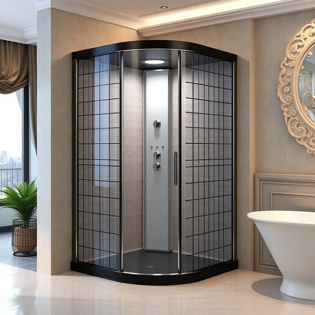 Siyah Kareli Duşakabin Modelleri