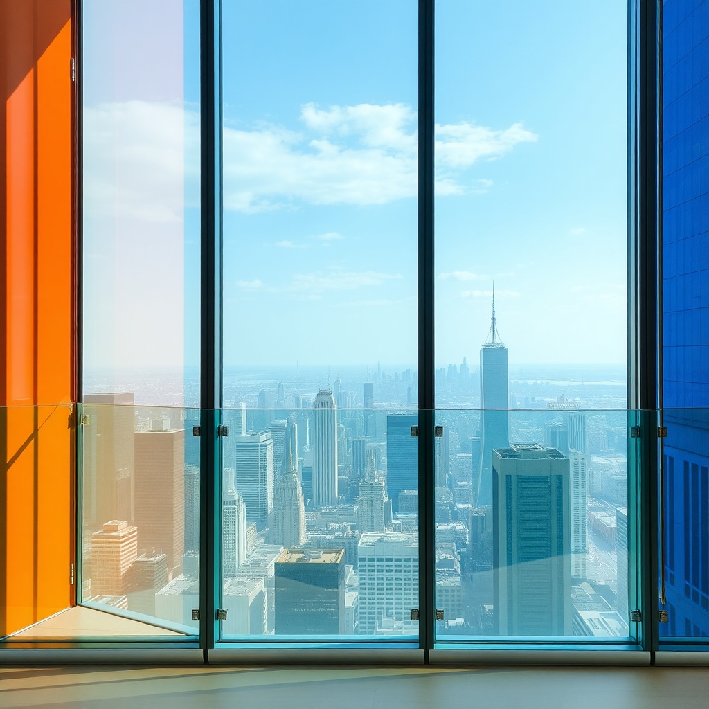 Renkli cam balkonlar